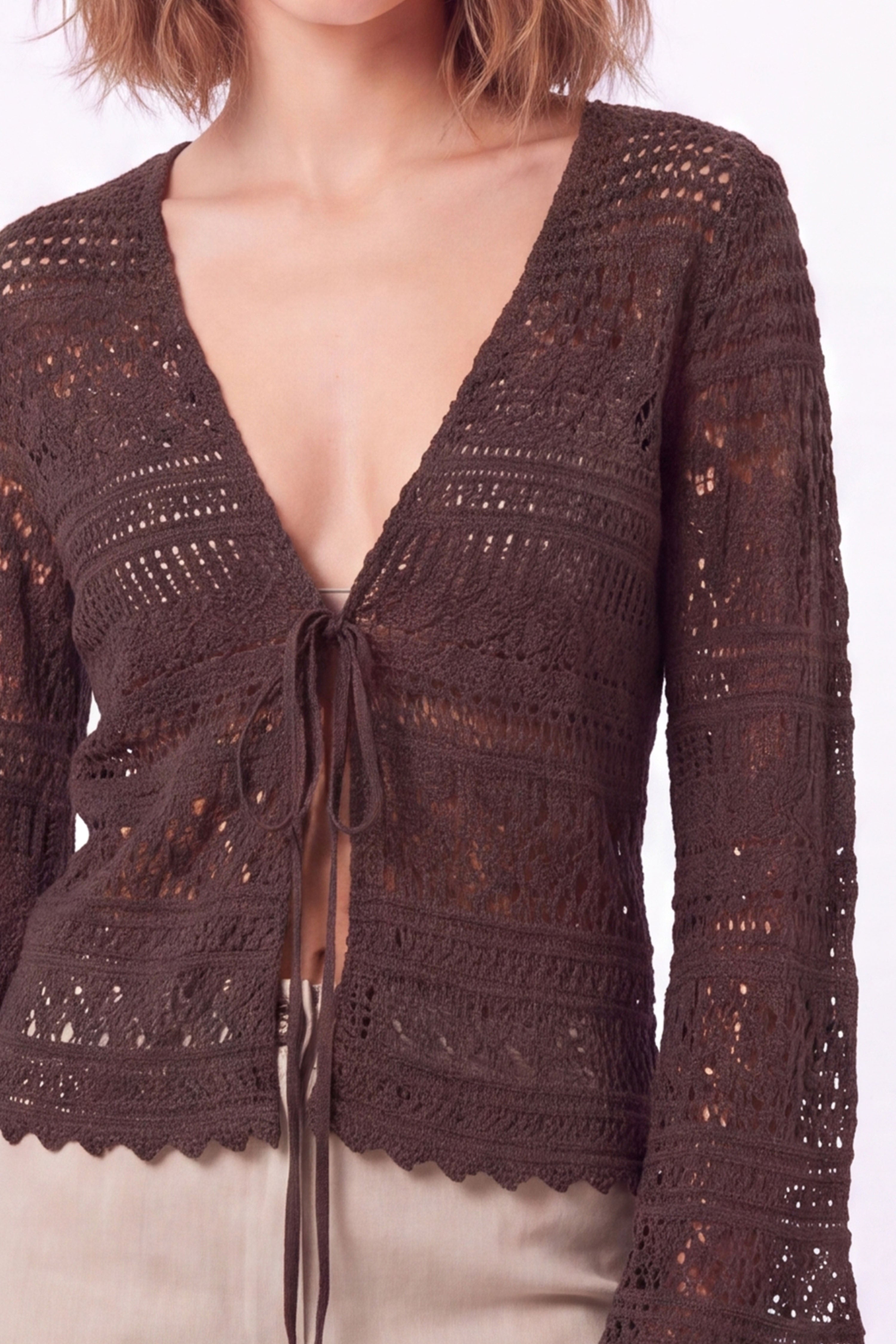 Gilet crochet _ FAUVE