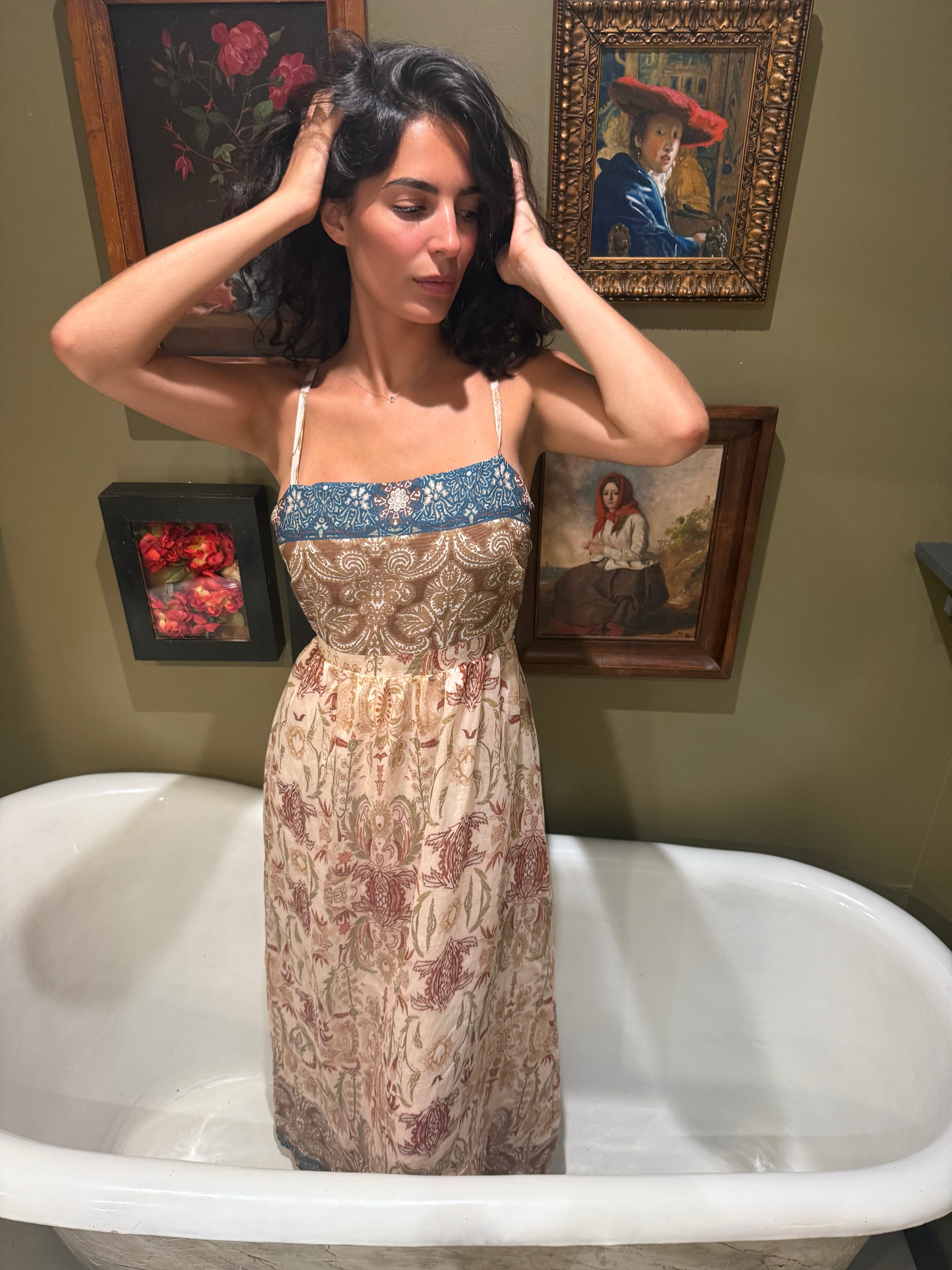 Robe dos nu Paloma taupe