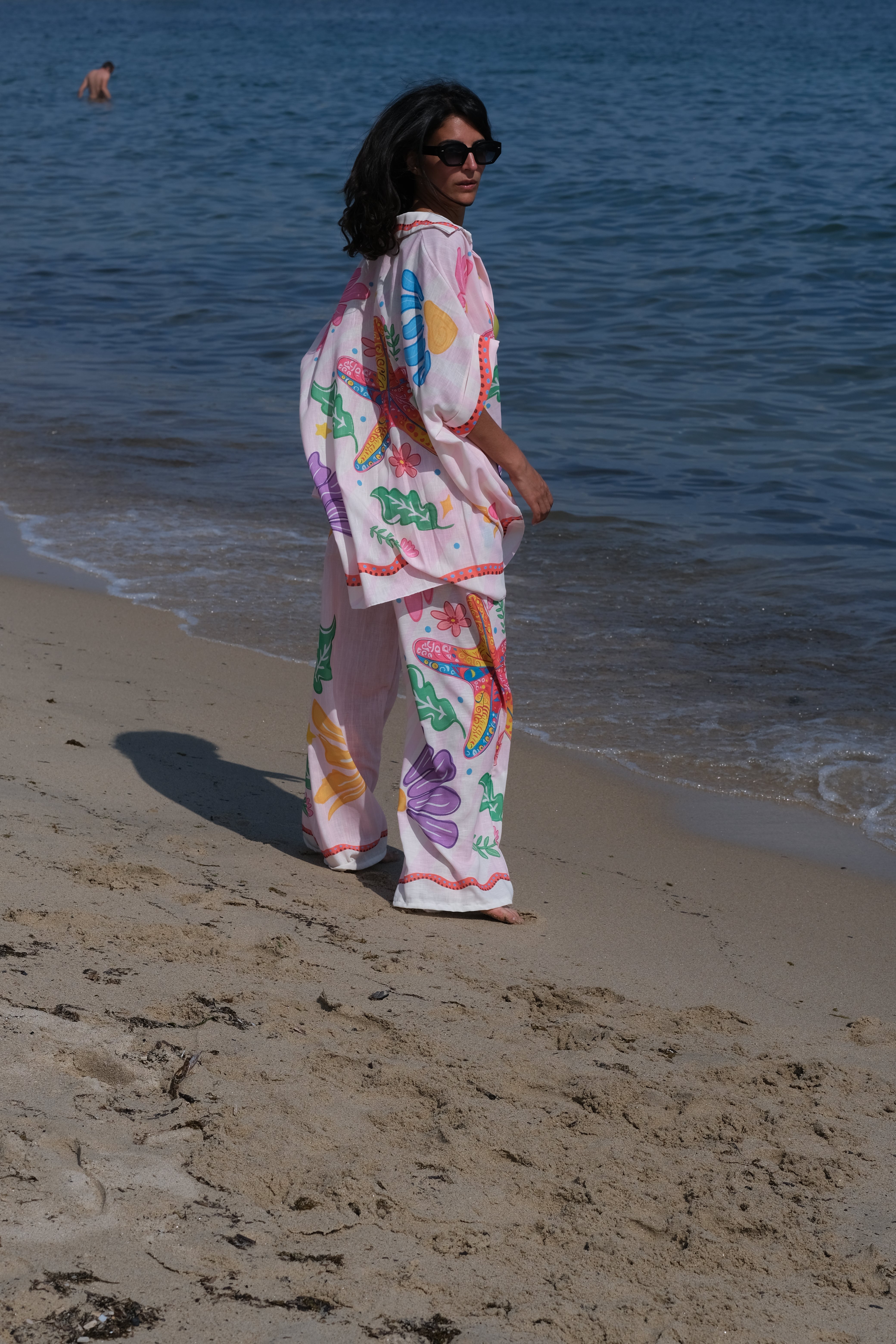 L'amour a la plage ROSE - Ensemble pantalon / chemise