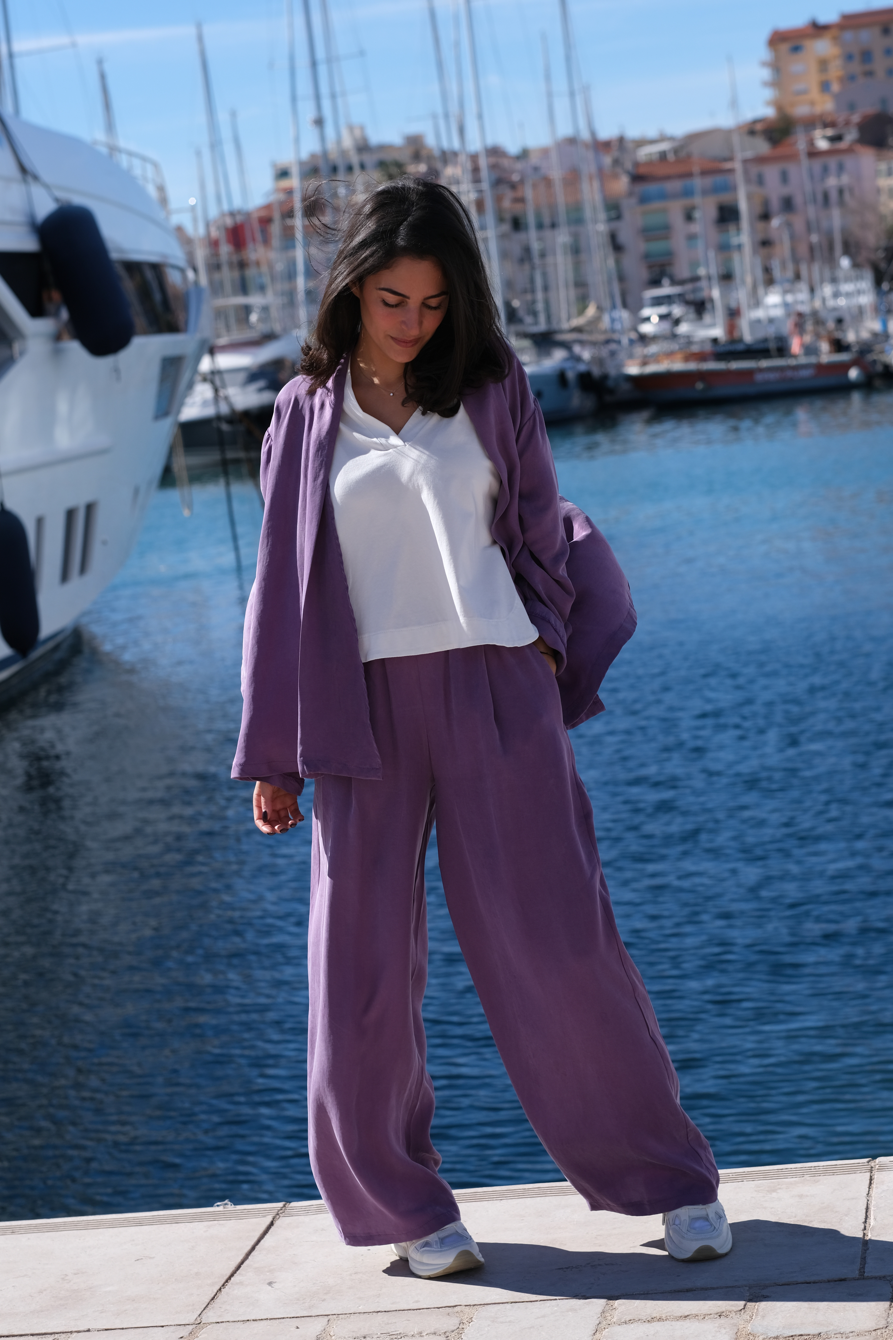 Volupté Veste ouverte en Lyocell coupe fluide