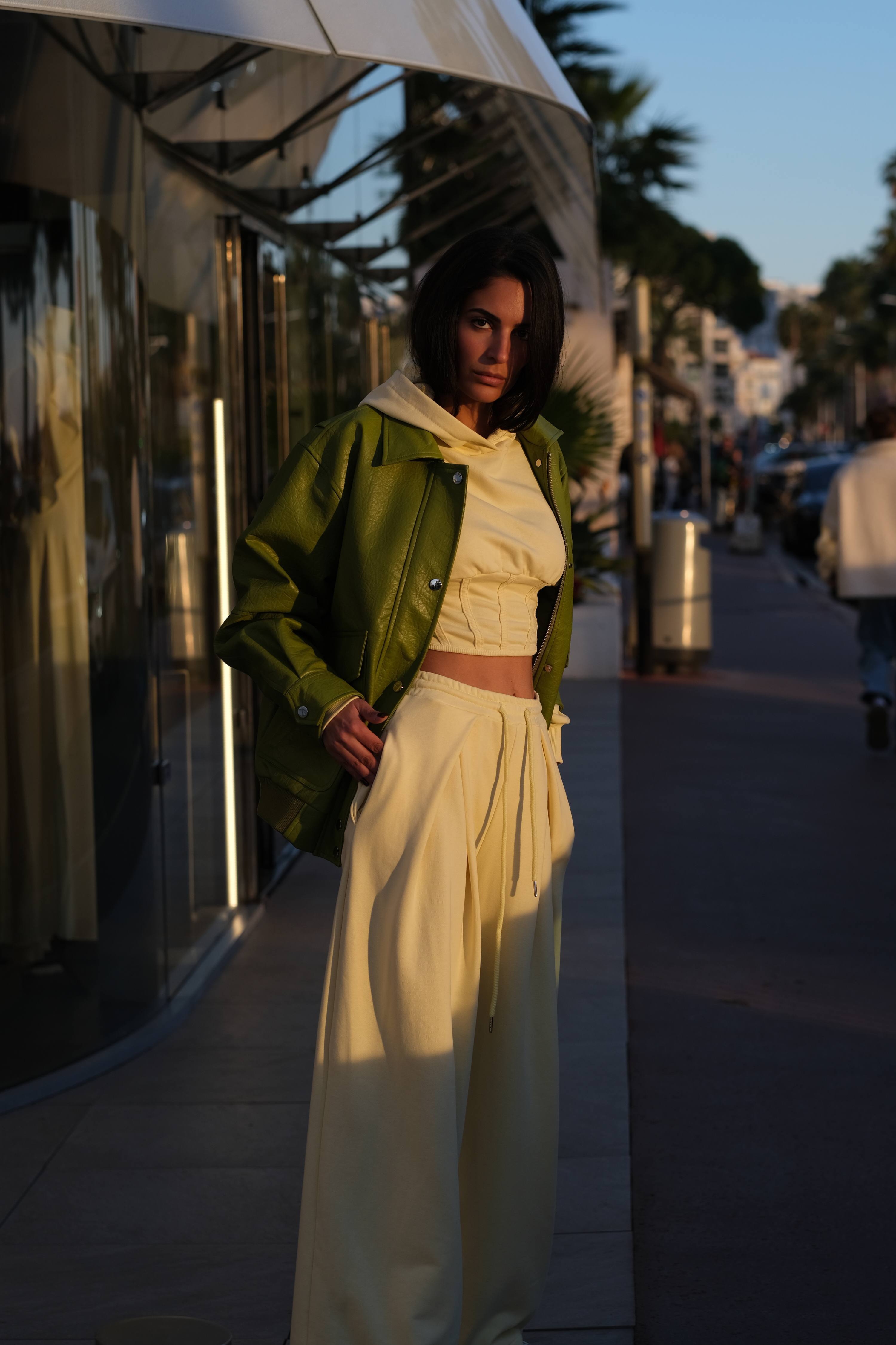 Bonbon - Veste en cuir vegan zippe avec poche