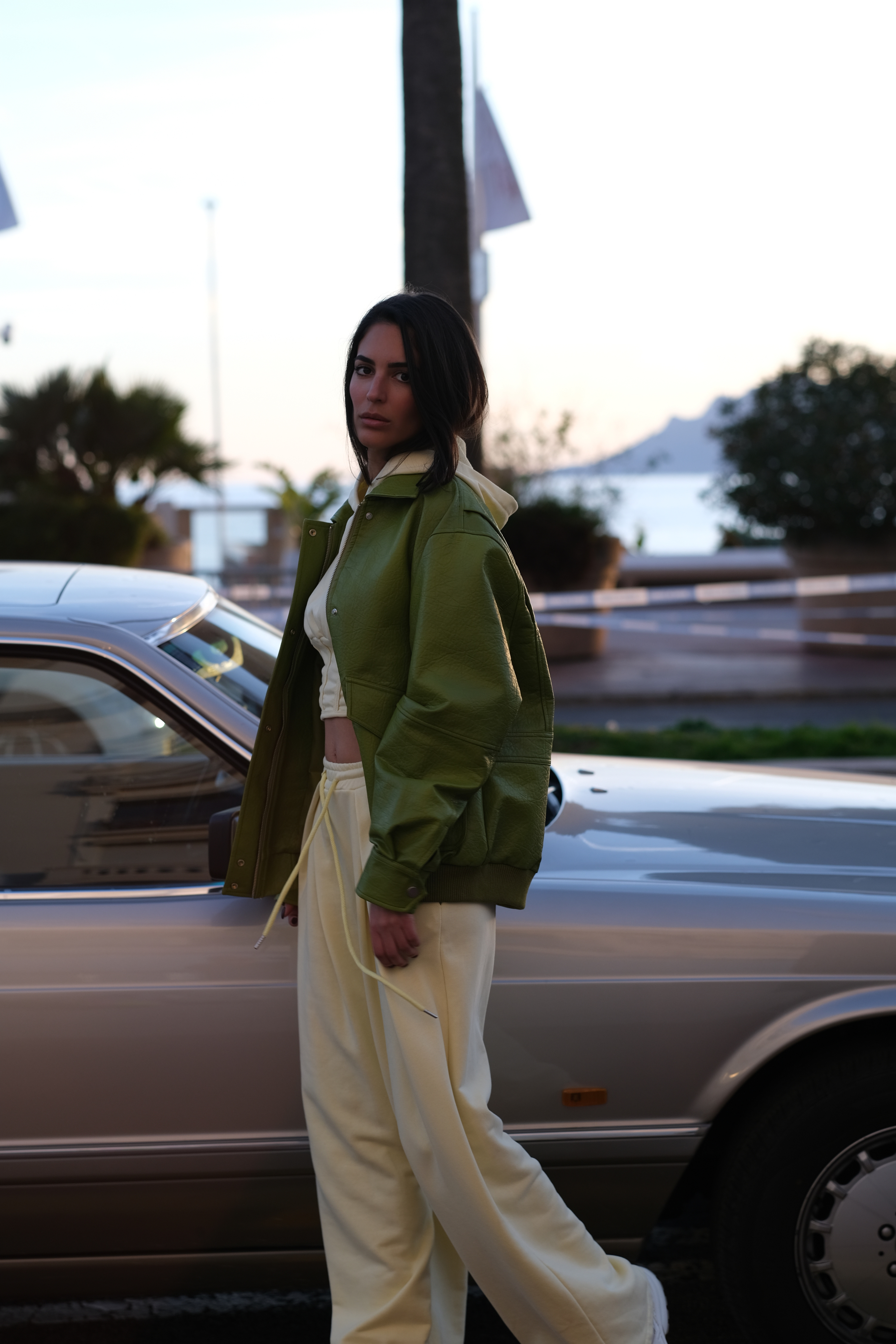 Bonbon - Veste en cuir vegan zippe avec poche