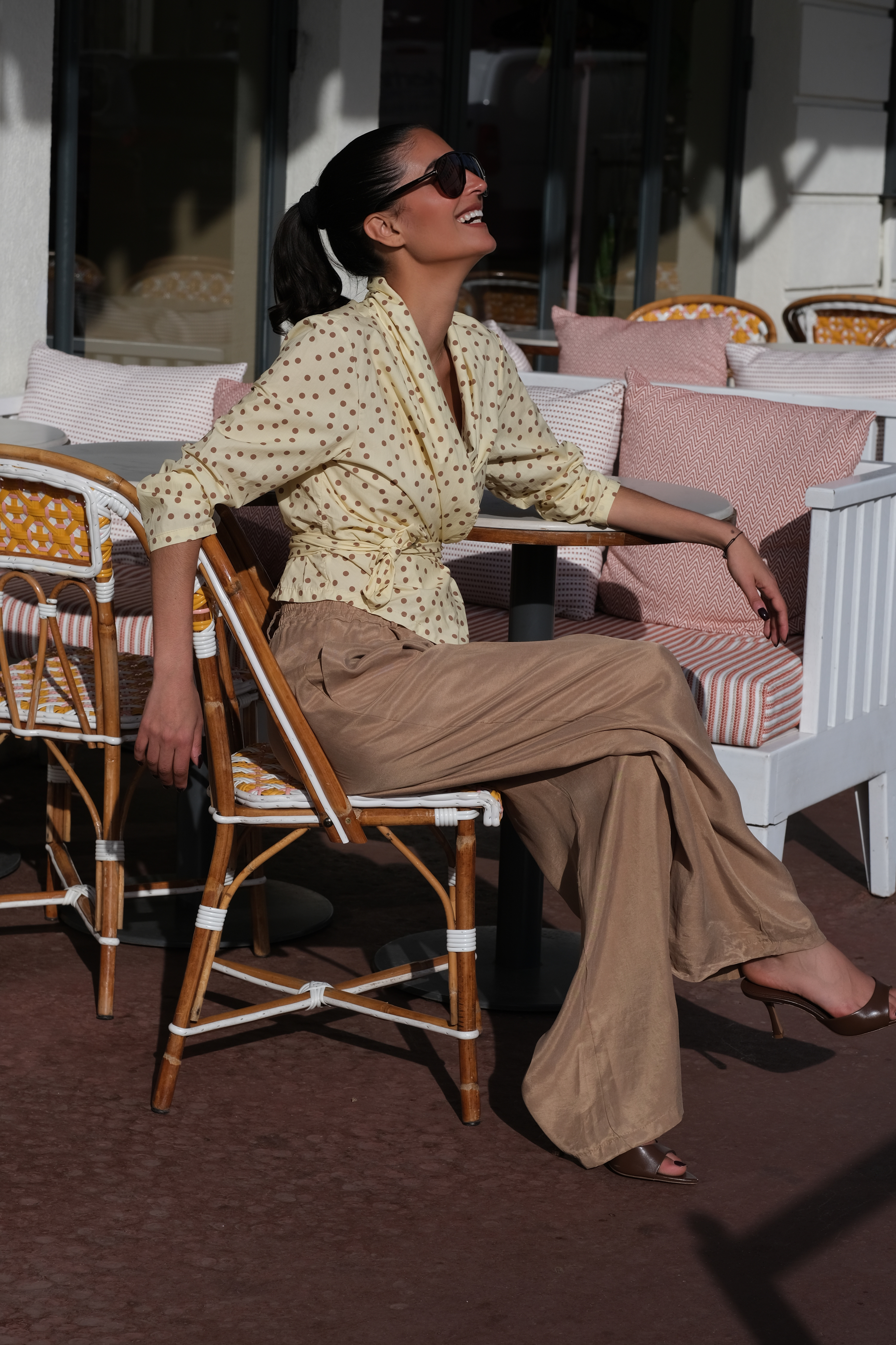 Polka Love - Chemise cache cœur coton