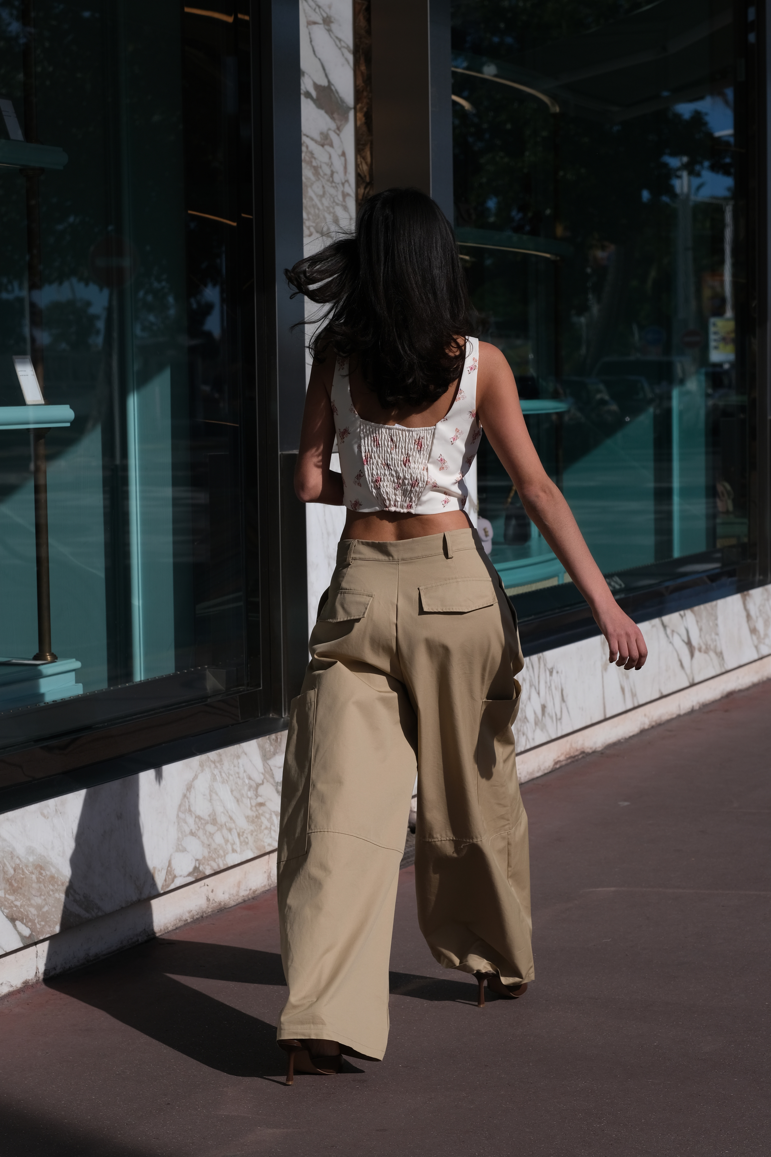 Déterminé - pantalon wide leg cargo