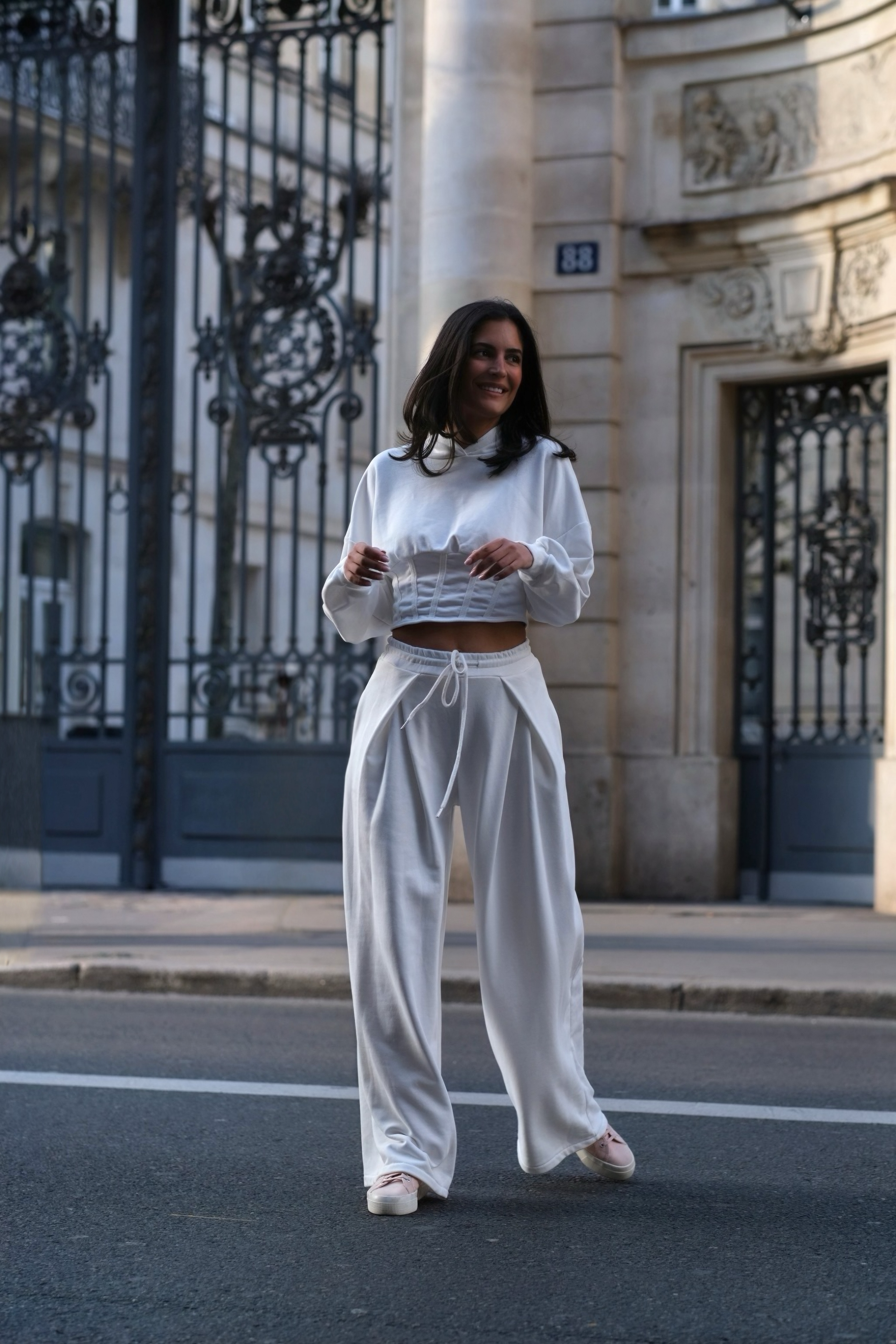 Dimanche - Pantalon jogging ample avec lacet blanc