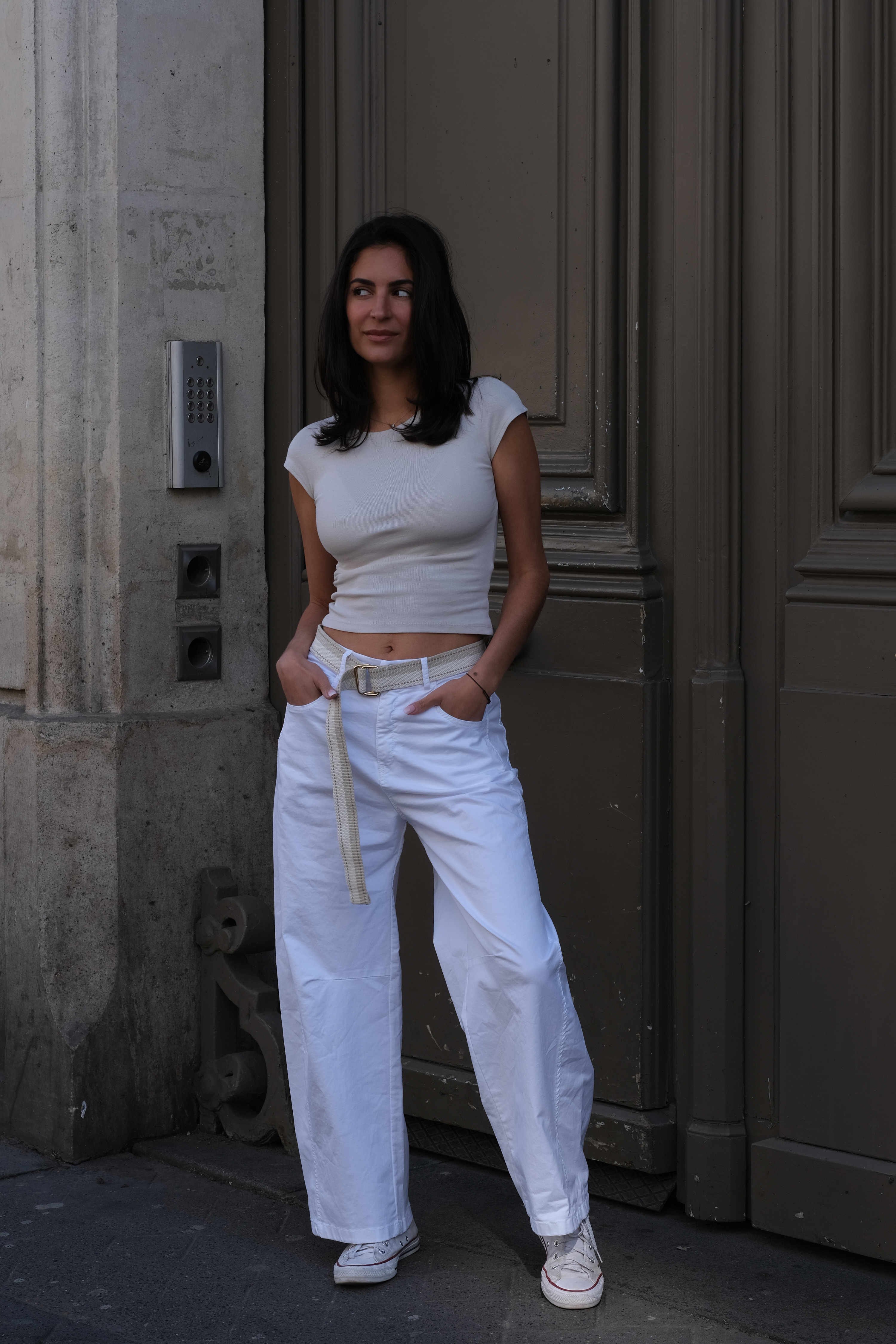 EASY - pantalon en coton blanc