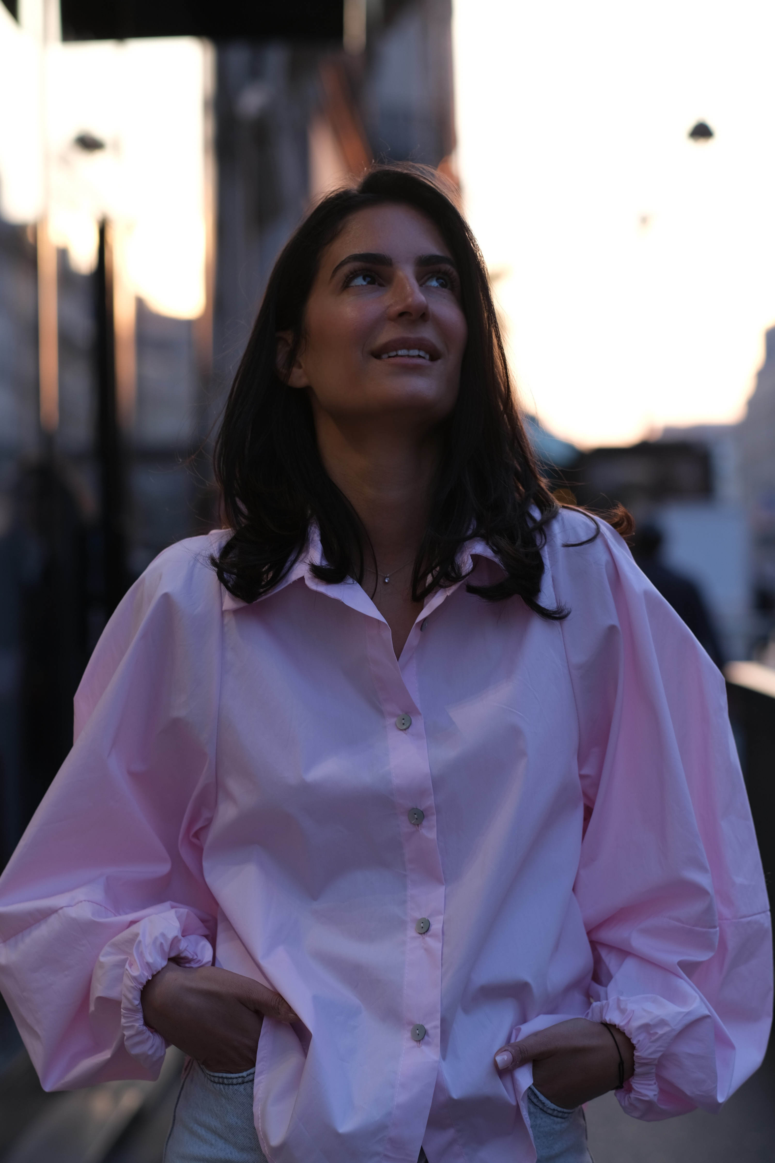 La Désinvolte - chemise rose manche ballon