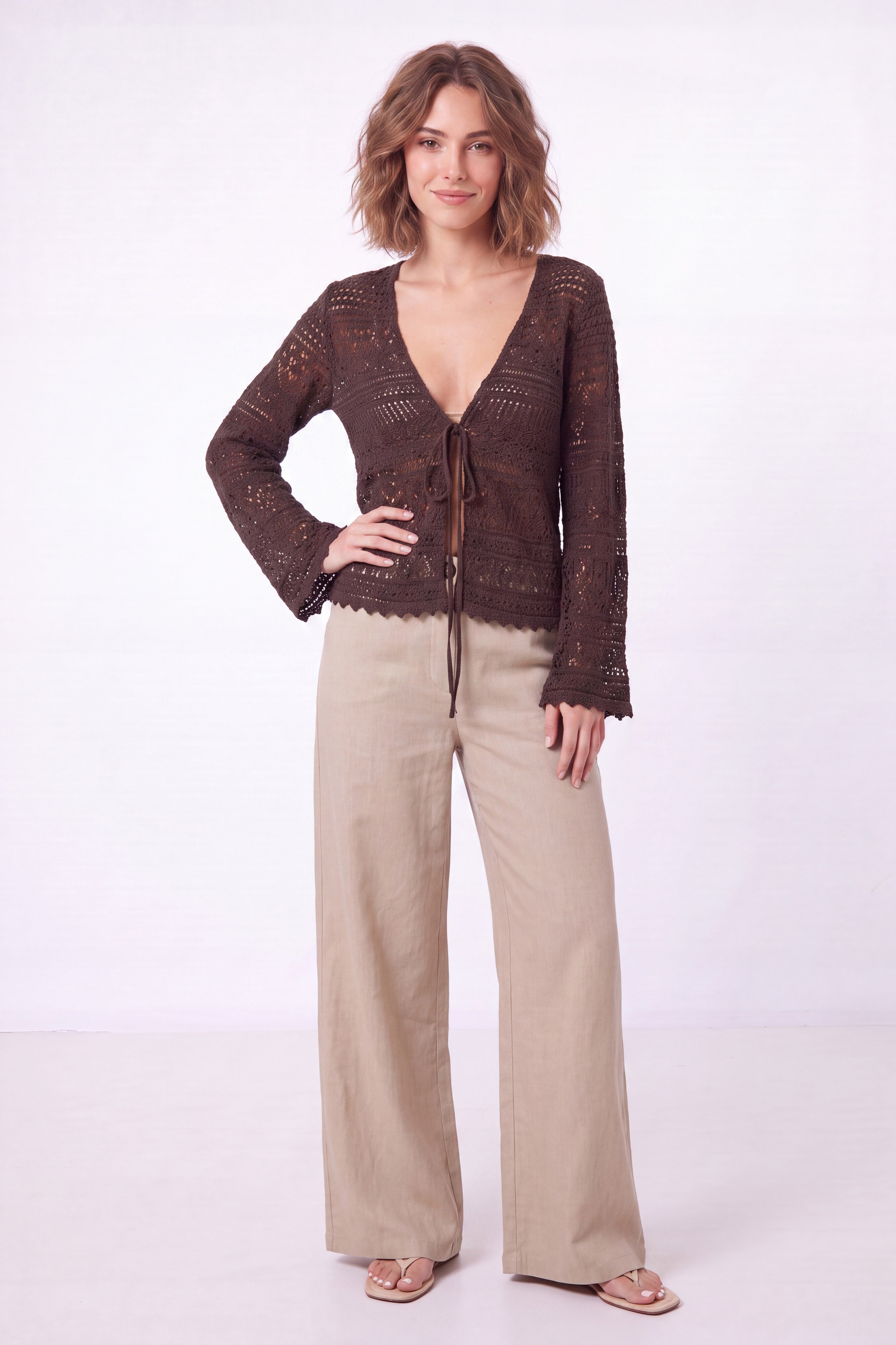 Gilet crochet _ FAUVE