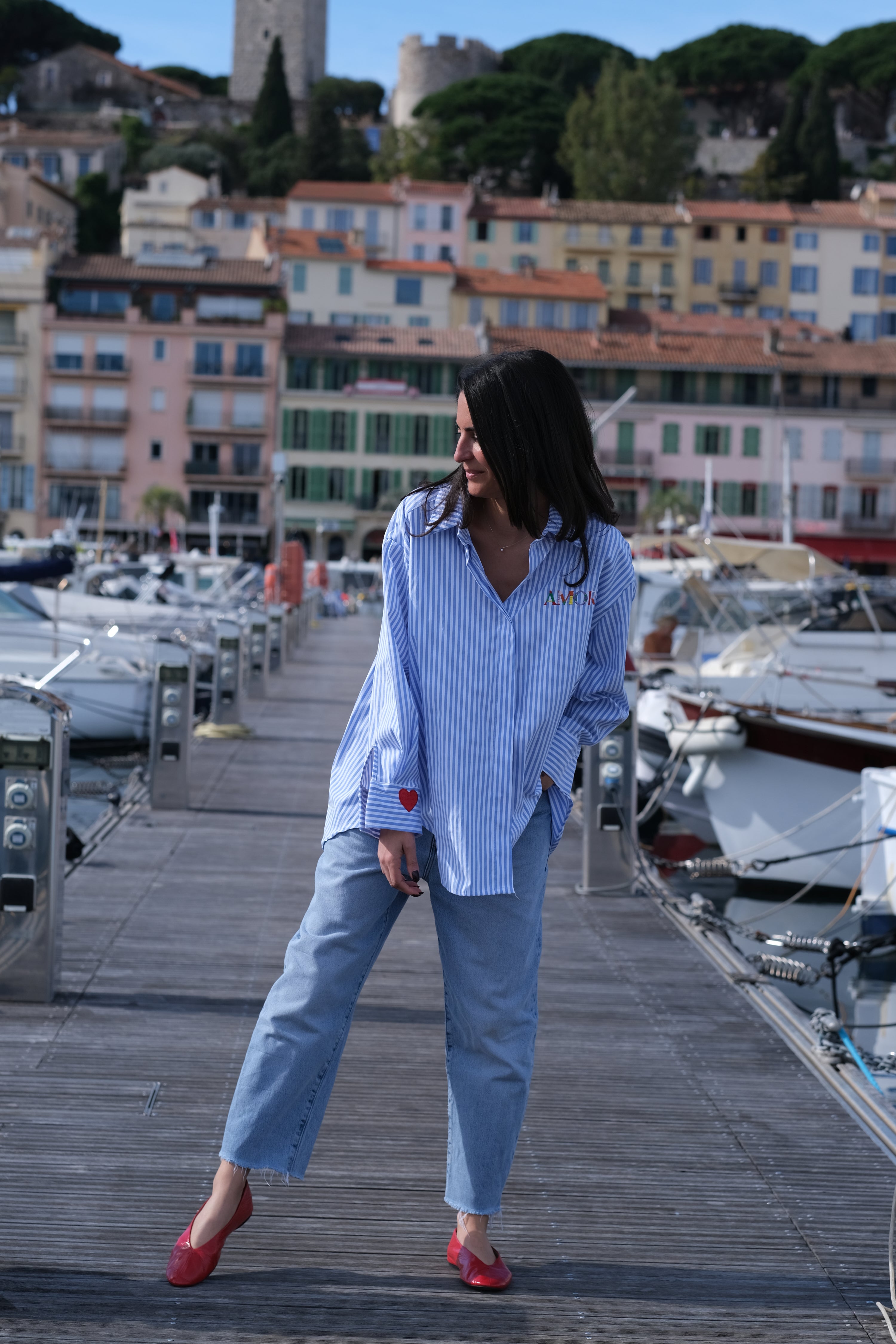 Amour - Chemise en coton avec broderie
