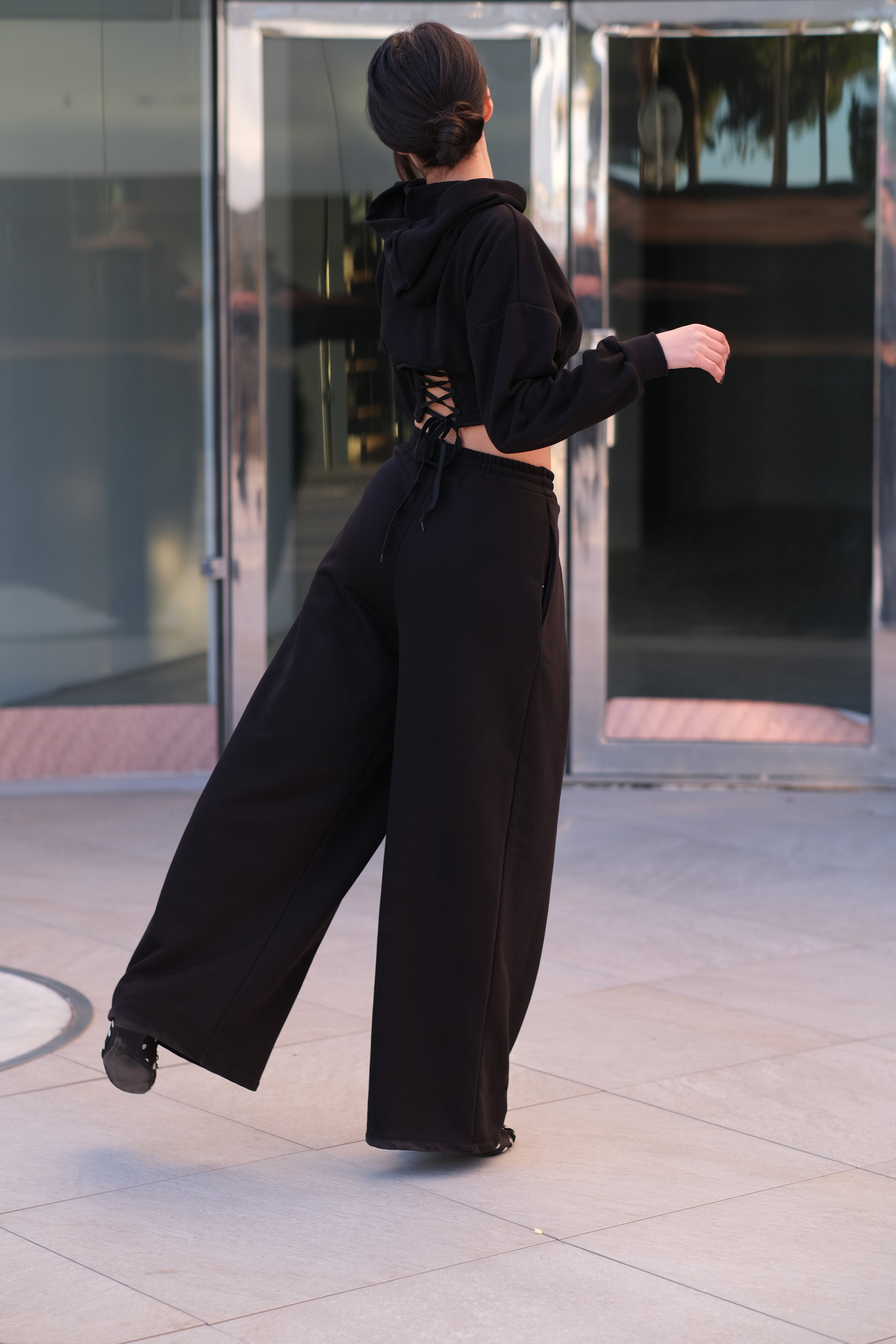 DIMANCHE - Pantalon jogging ample avec lacet