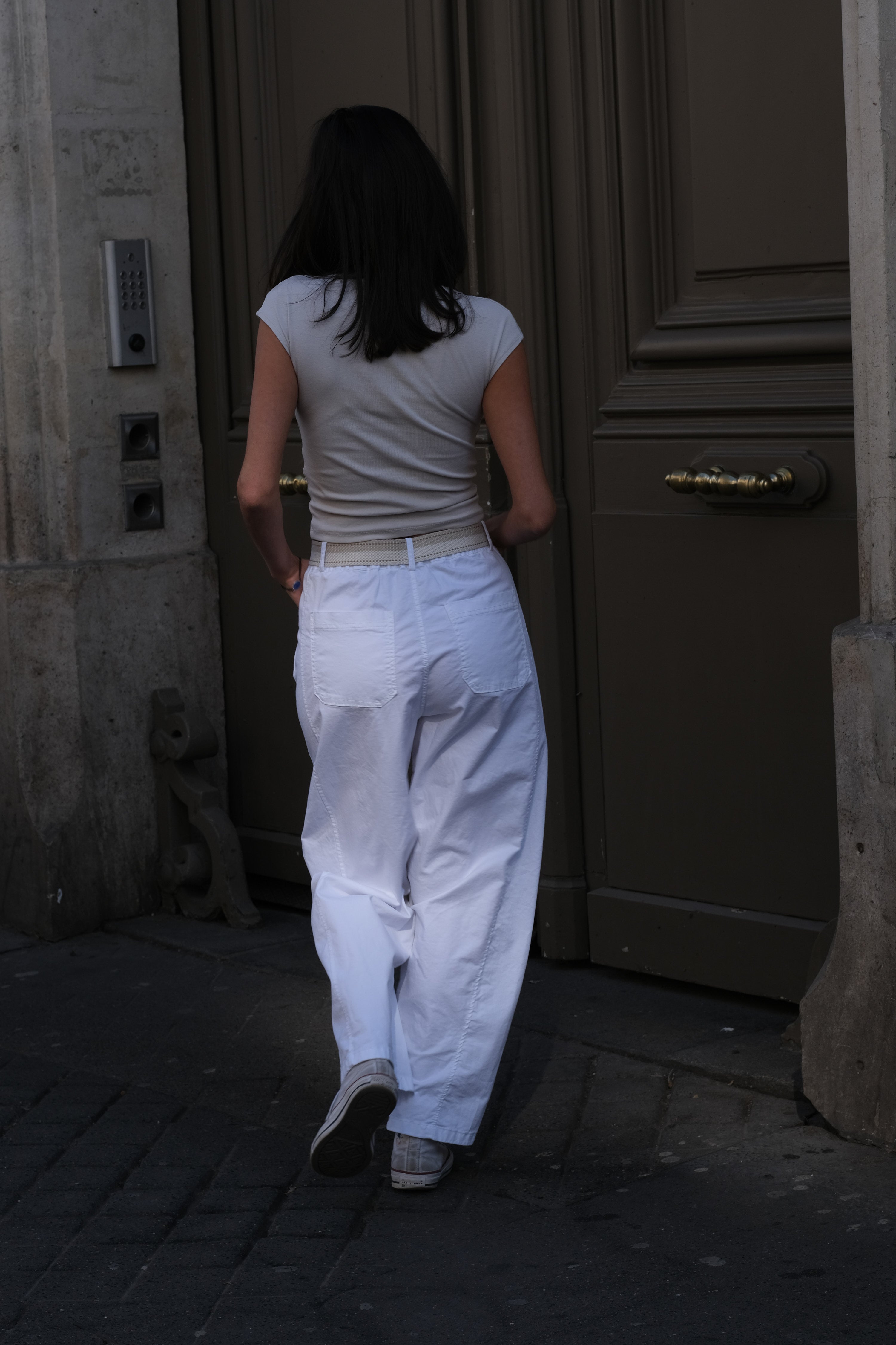 EASY - pantalon en coton blanc