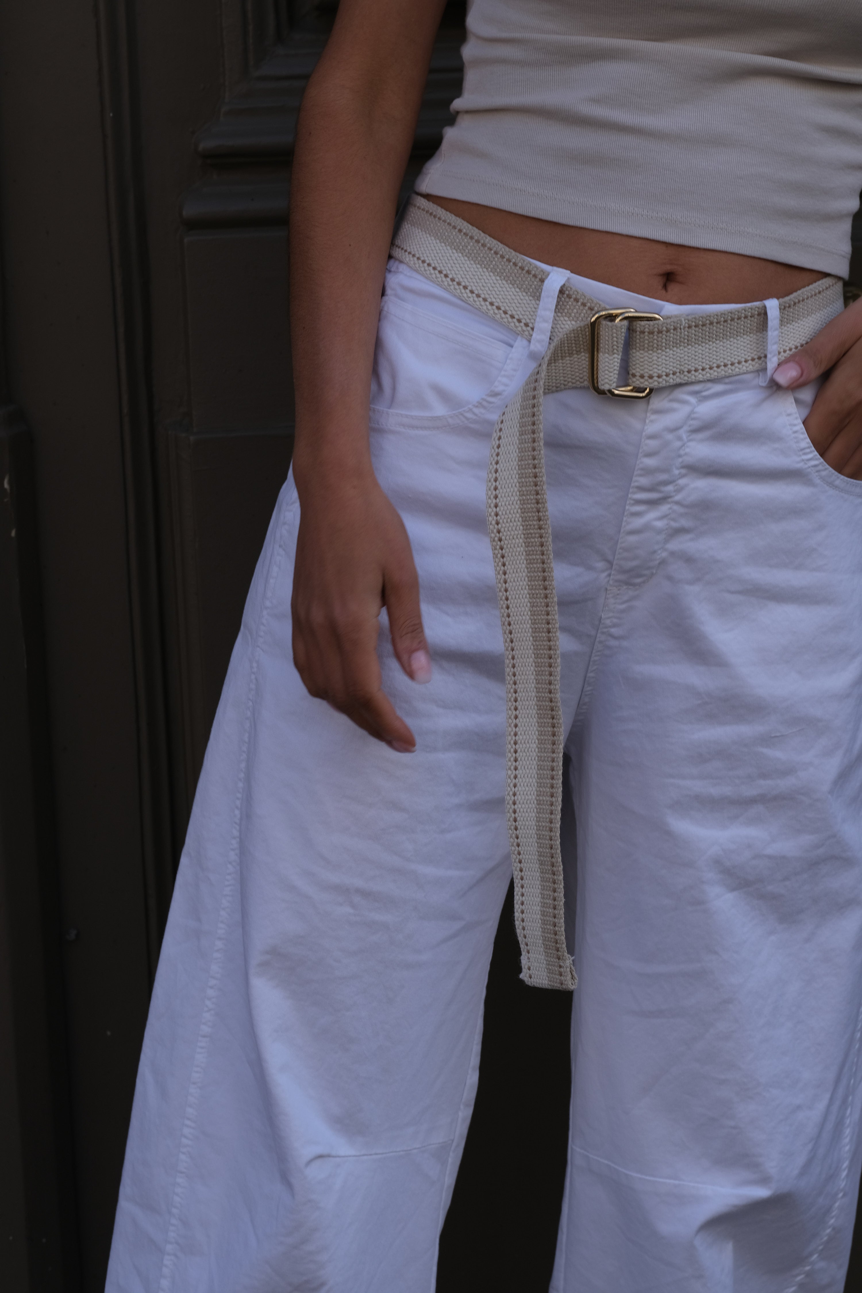 EASY - pantalon en coton blanc