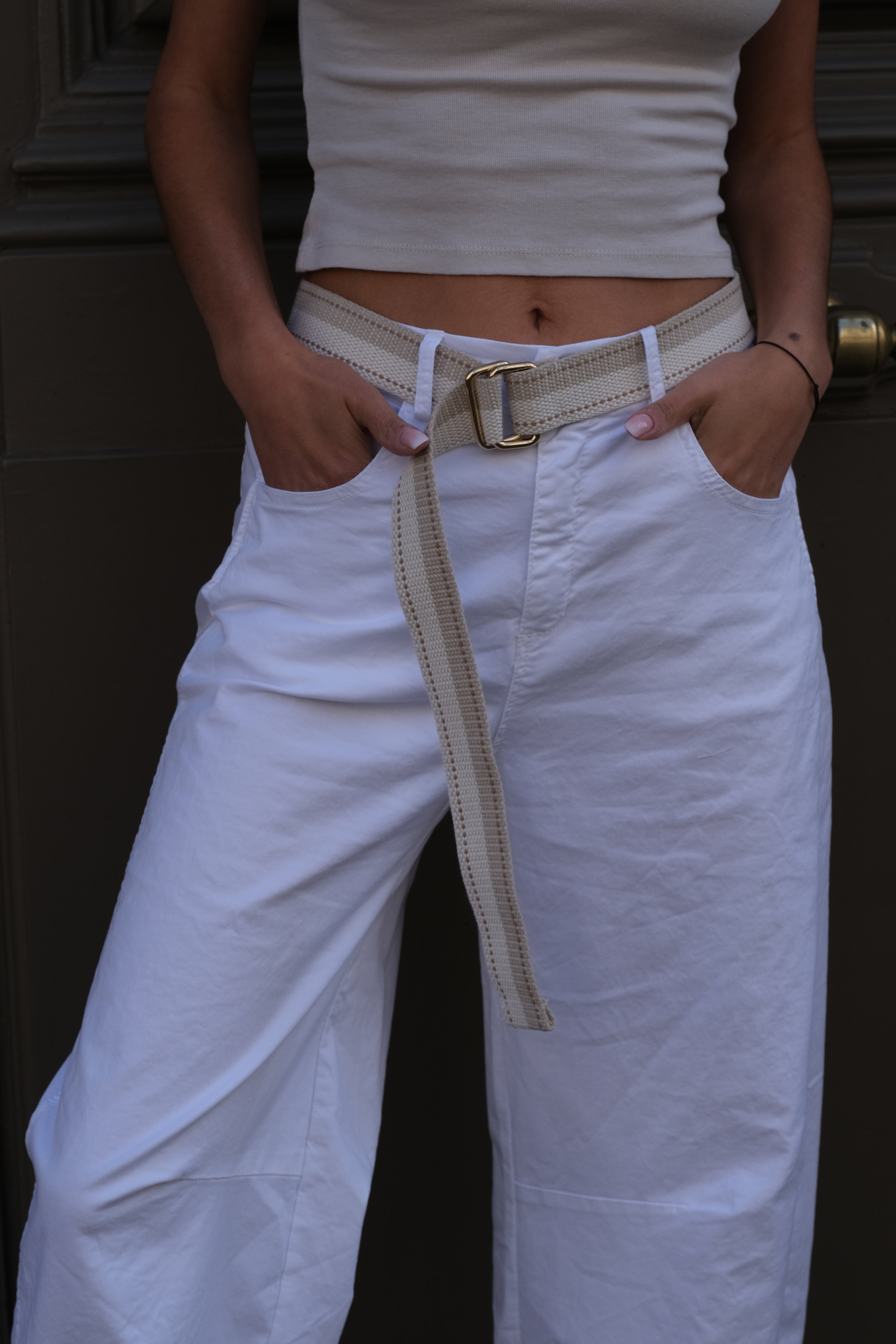 EASY - pantalon en coton blanc