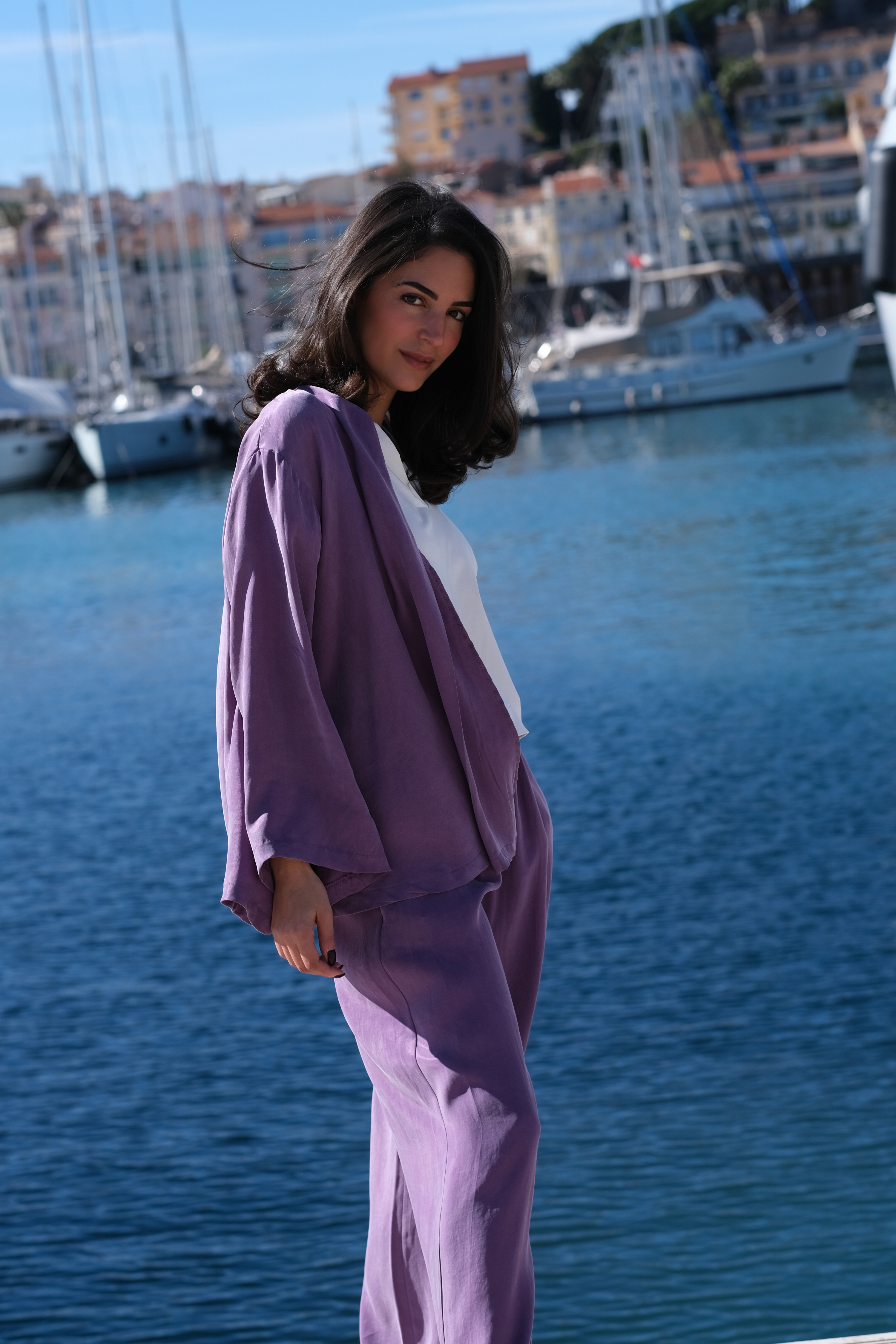 Volupté Veste ouverte en Lyocell coupe fluide