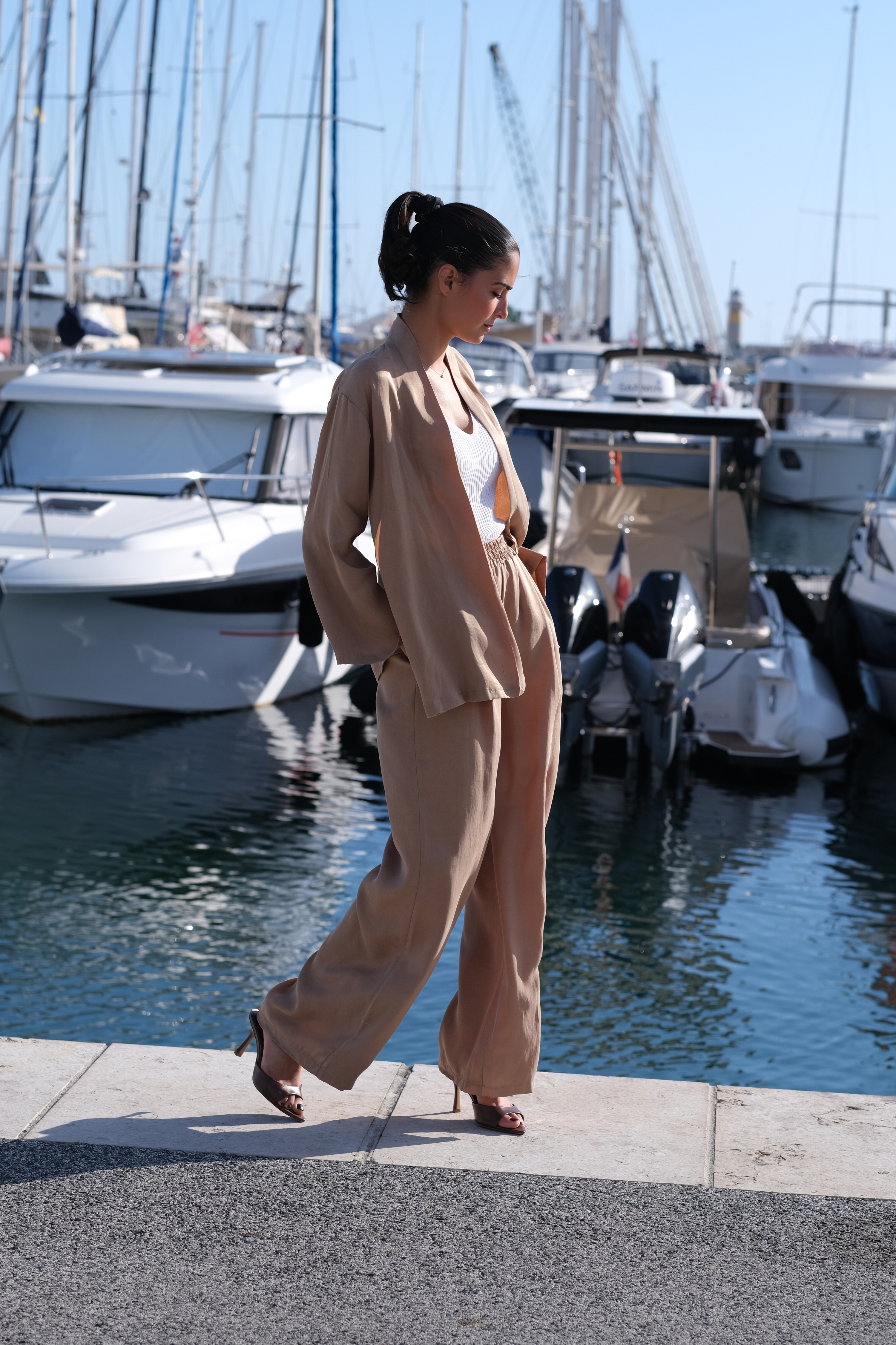 Volupté Veste ouverte en Lyocell coupe fluide