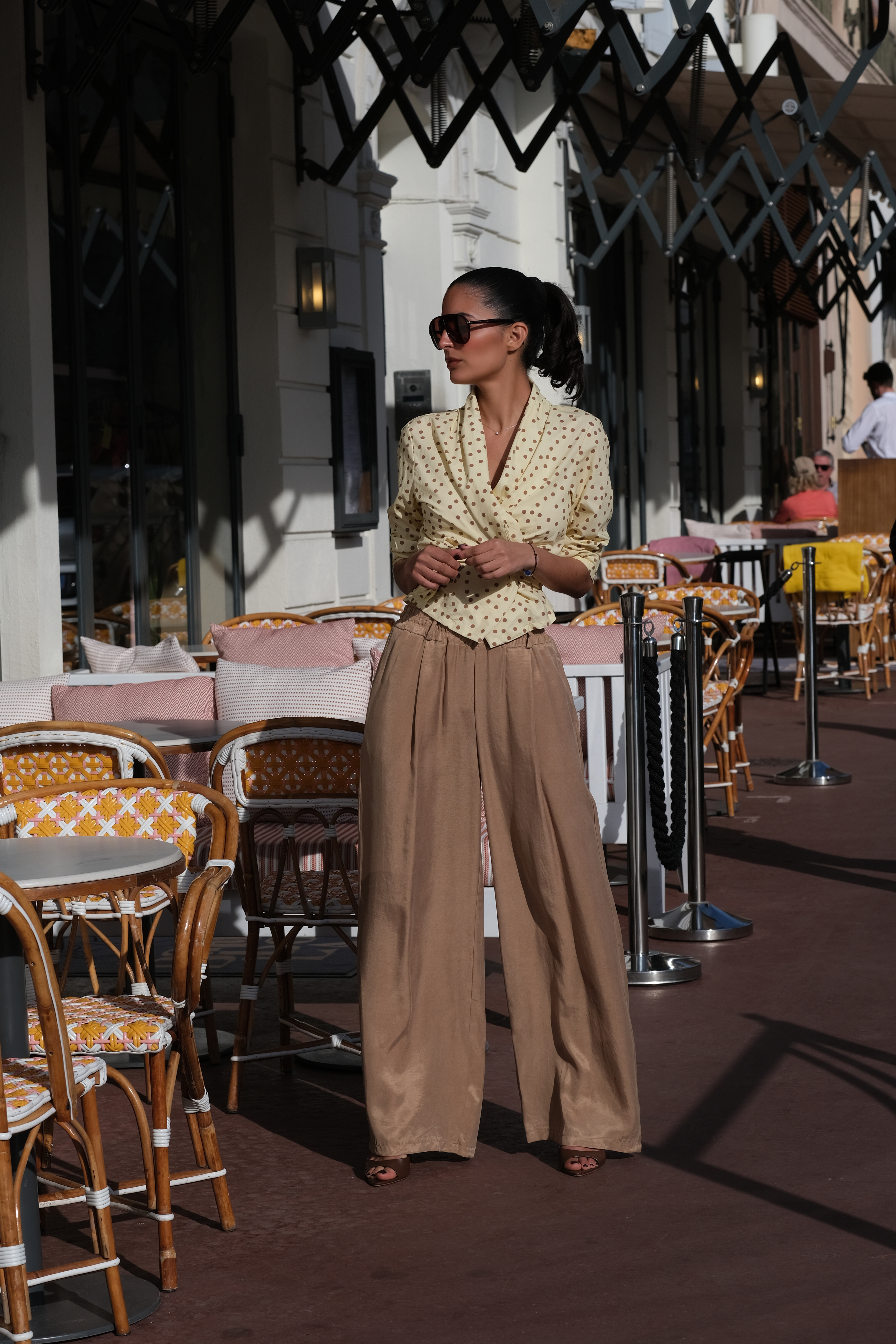 Polka Love - Chemise cache cœur coton