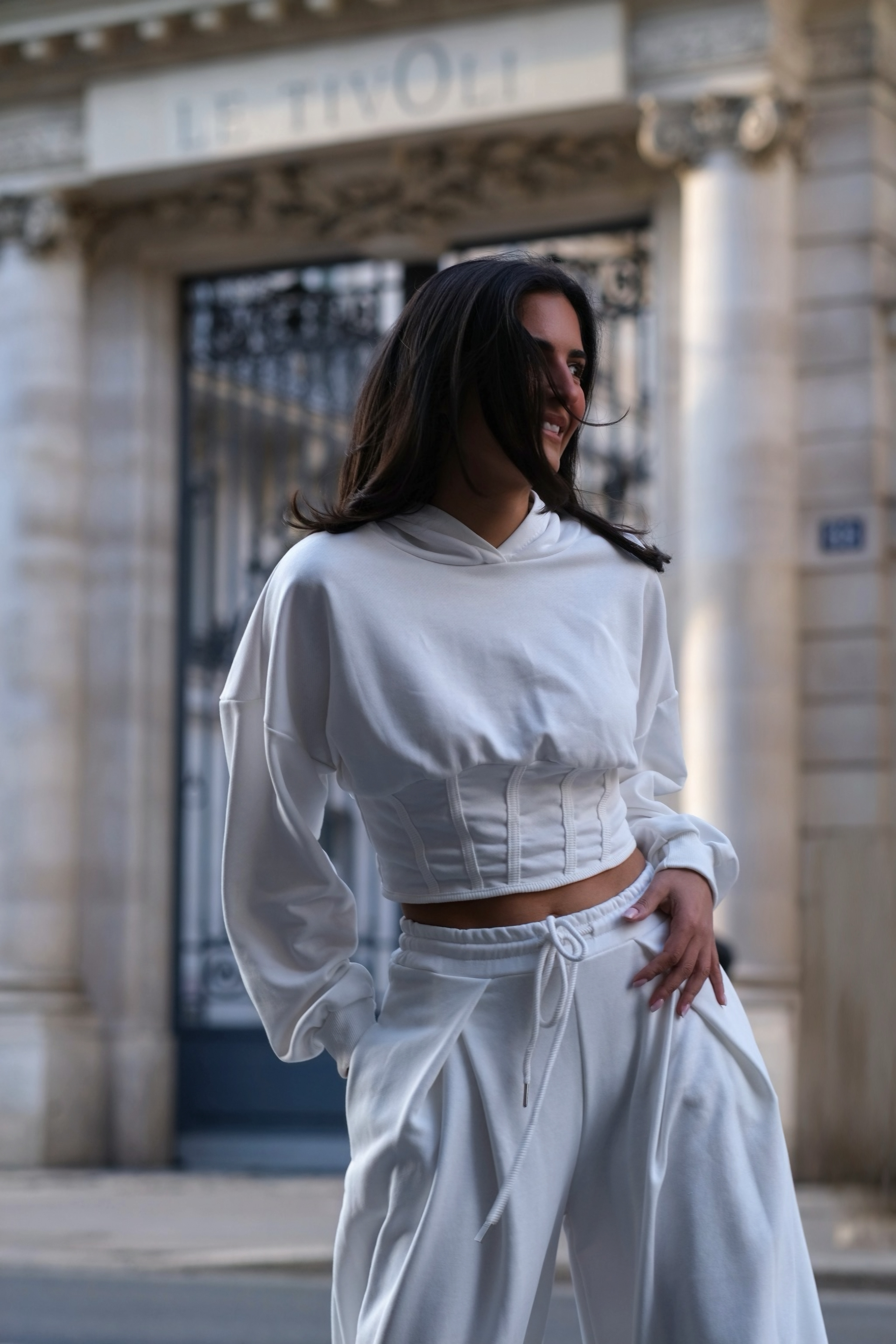 Dimanche - Pantalon jogging ample avec lacet blanc