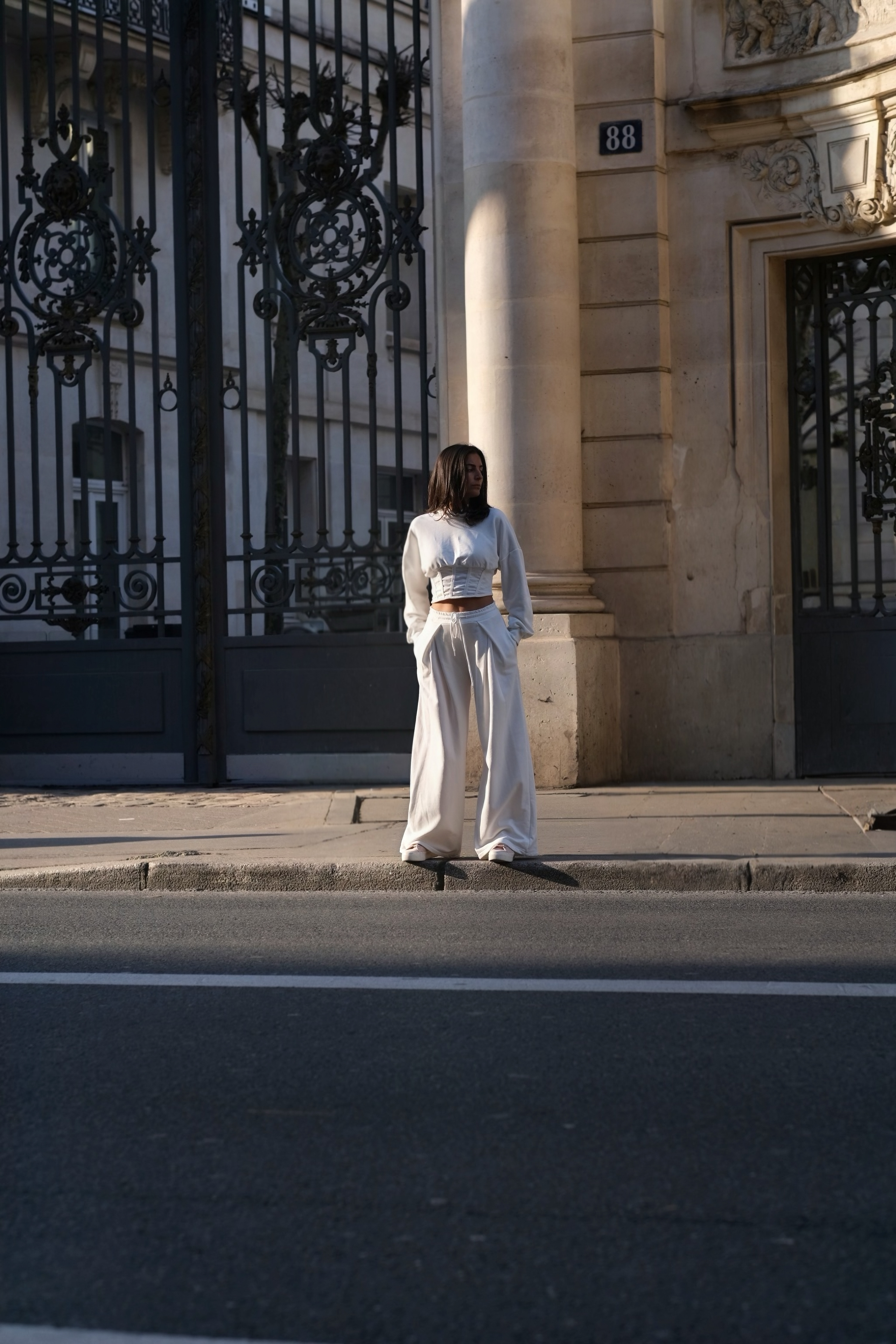 Dimanche - Pantalon jogging ample avec lacet blanc