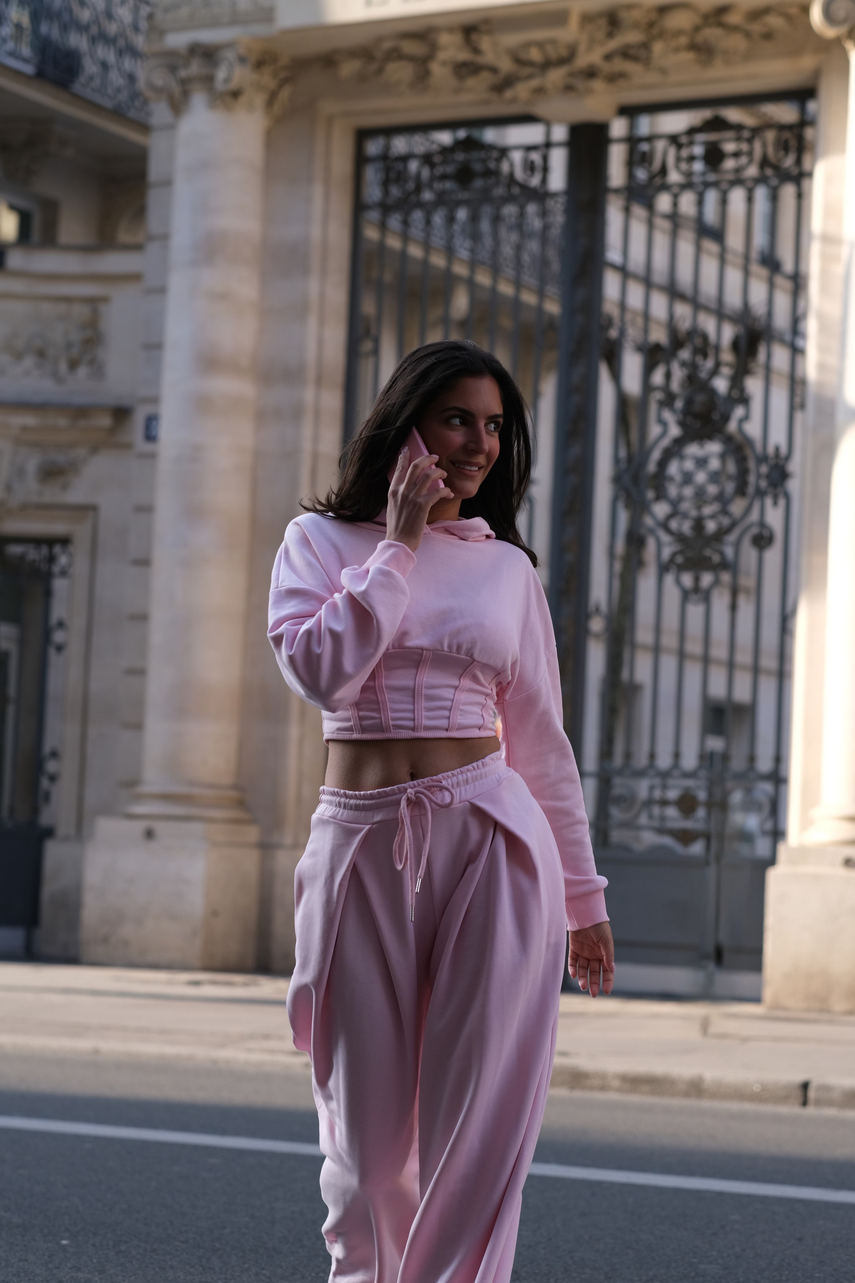 BRUNCH - SWEAT capuche ROSE