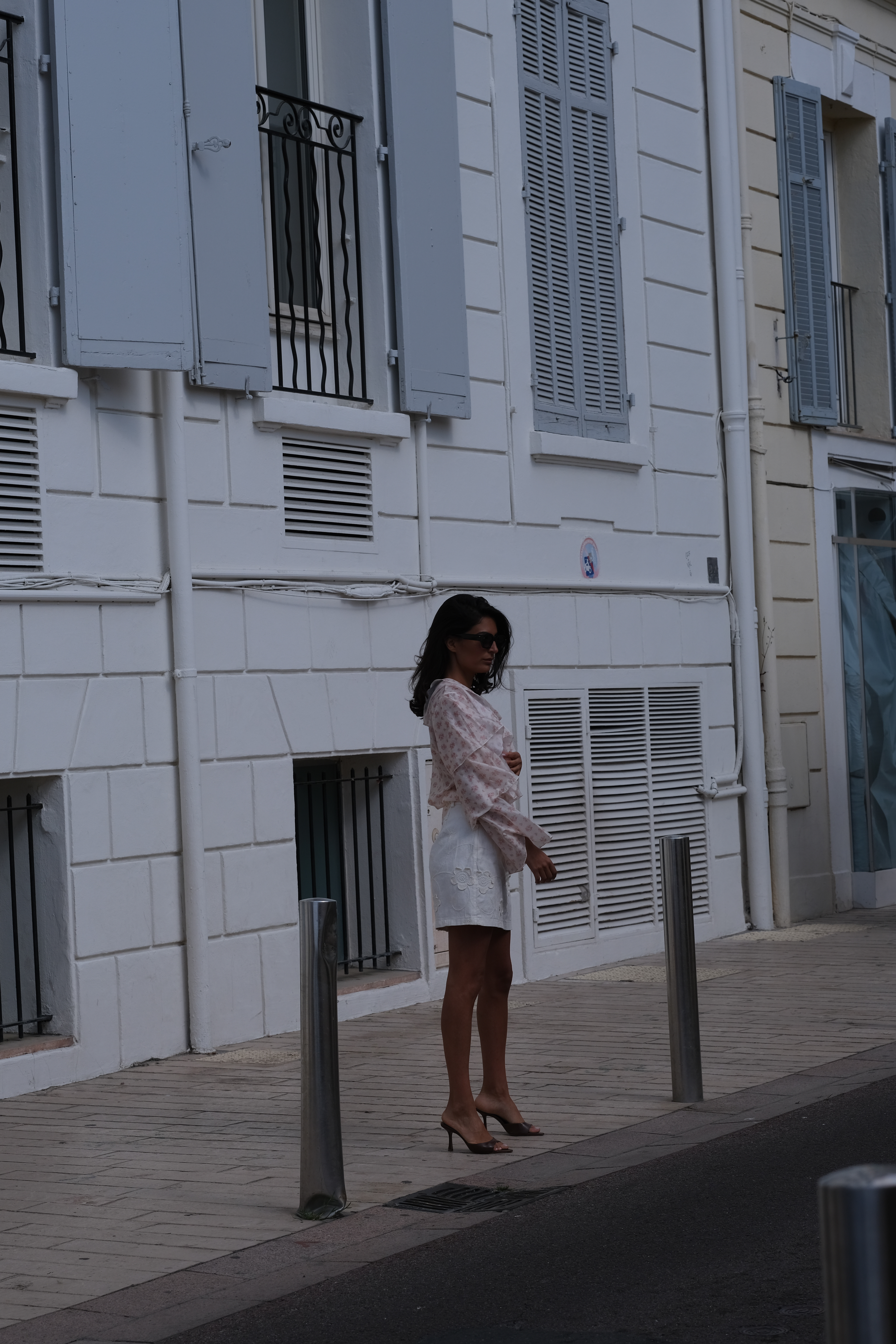 SOLEIL D'AZUR - tunique a volant rose clair
